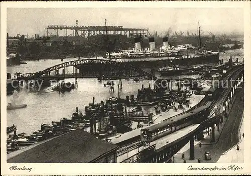 Dampfer Oceanliner Hamburg Hafen Kat. Schiffe