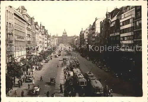 Strassenbahn Prag Wenzelsplatz Praha Vaclavske namesti Kat. Strassenbahn