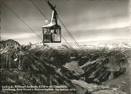 Seilbahn Ruefikopf Lech am Arlberg Omeshorn  / Bahnen /