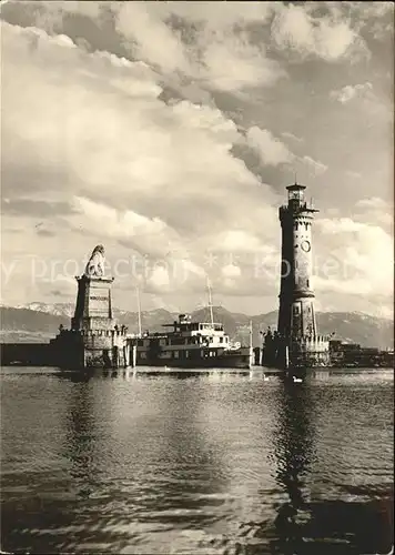 Leuchtturm Lighthouse Dampfer Lindau Bodensee  Kat. Gebaeude