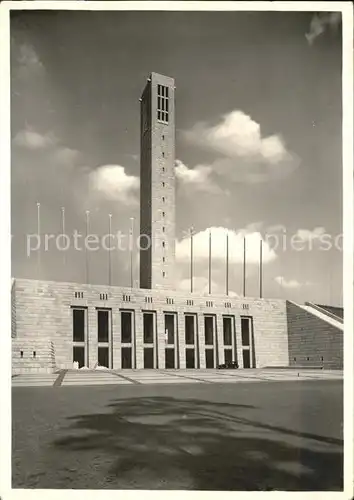 Stadion Reichssportfeld Glockenturm Berlin  Kat. Sport