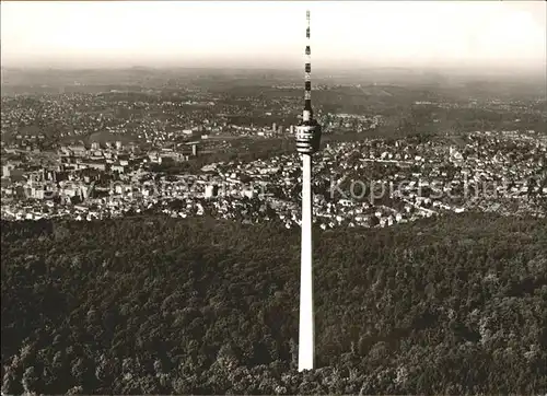Funkturm Fernsehturm Stuttgart Fliegeraufnahme Kat. Bruecken