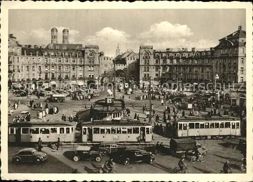 Strassenbahn Muenchen Karlsplatz Karlstor  Kat. Strassenbahn