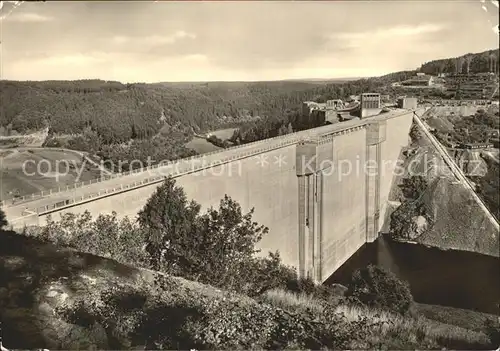 Staudamm Pumpspeicherkraftwerk Rappbode Talsperre Wendefurt Harz Kat. Gebaeude