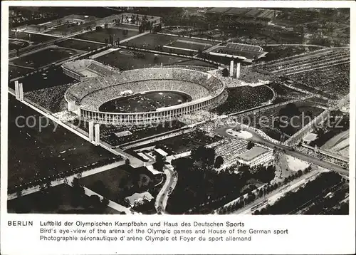 Stadion Berlin Fliegeraufnahme Kat. Sport