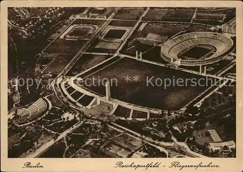 Stadion Reichssportfeld Berlin Fliegeraufnahme Kat. Sport