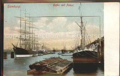 Segelschiffe Hamburg Hafen mit Potosi Kat. Schiffe