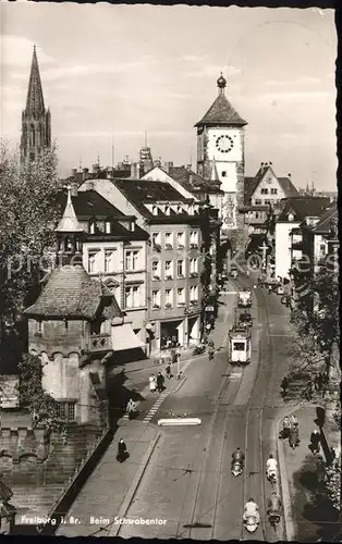 Strassenbahn Freiburg i. Br. Schwabentor  Kat. Strassenbahn