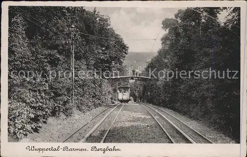Bergbahn Wuppertal Barmen  Kat. Bergbahn