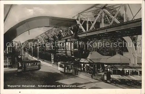 Schwebebahn Am Kaiserplatz Wuppertal Vohwinkel Kat. Bahnen