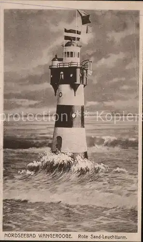 Leuchtturm Lighthouse Nordseebad Wangerooge Rote Sand Leuchtturm  Kat. Gebaeude