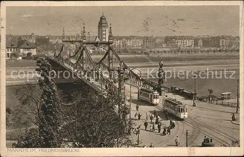 Strassenbahn Mannheim Friedrichsbruecke  Kat. Strassenbahn