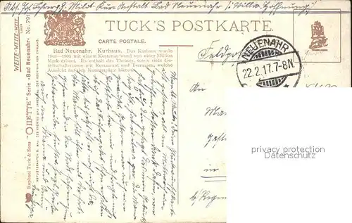 Verlag Tucks Oilette Nr. 791 Bad Neuenahr Kurhaus  / Verlage /