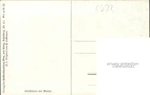 Hoffmann Heinrich Hirschhorn am Neckar Nr. 664  Kat. Kuenstlerkarte