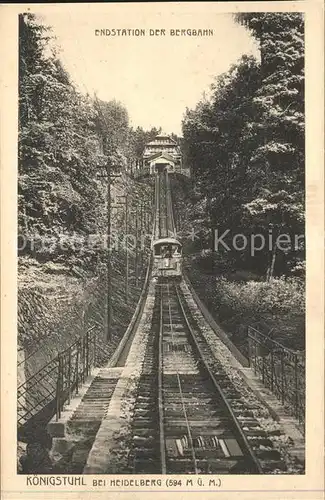 Bergbahn Koenigstuhl bei Heidelberg Kat. Bergbahn
