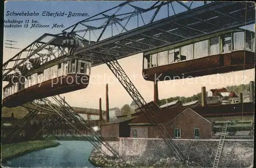 Schwebebahn Elberfeld Barmen Wuppertal Kat. Bahnen