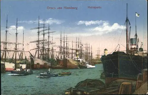Segelschiffe Hamburg Hafenpartie  Kat. Schiffe