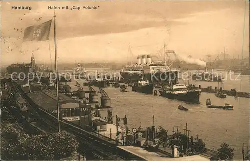 Dampfer Oceanliner Cap Polonio Hamburg Hafen  Kat. Schiffe