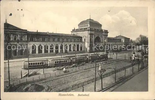 Strassenbahn Mannheim Bahnhof  Kat. Strassenbahn