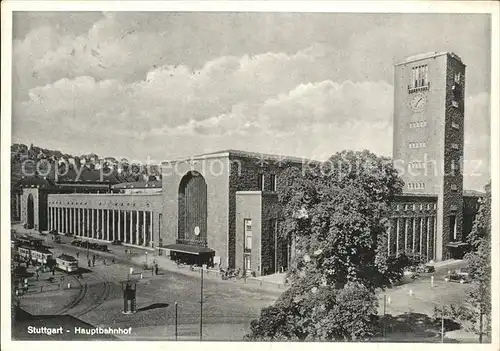 Strassenbahn Stuttgart Hauptbahnhof  Kat. Strassenbahn