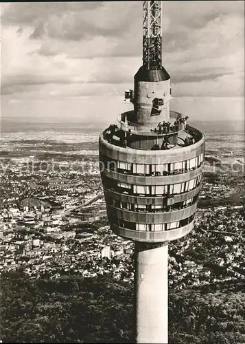 Funkturm Stuttgart Fernsehturm Fliegeraufnahme Kat. Bruecken