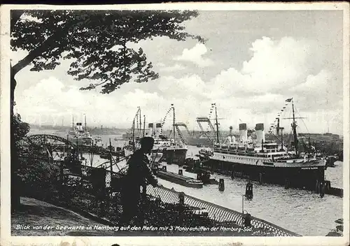 Dampfer Oceanliner Motorschiffe der Hamburg Sued Hamburg Hafen  Kat. Schiffe