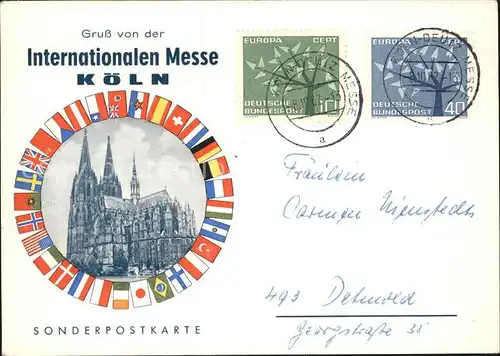 Ausstellung Internationale Messe Koeln Dom Fahnen  Kat. Expositions