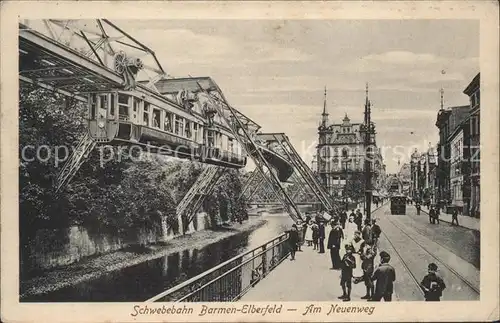 Schwebebahn Barmen Elberfeld Neuenweg  Kat. Bahnen