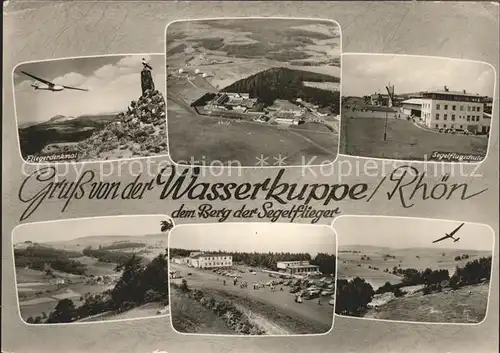 Segelflug Wasserkuppe Rhoen Fliegerdenkmal Segelflugschule  Kat. Flug