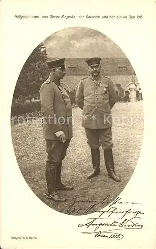 Wilhelm II Paul von Hindenburg Rotes Kreuz Kaiserin Auguste Victoria  Kat. Persoenlichkeiten
