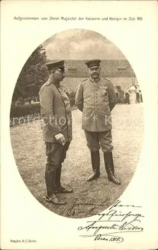 Hindenburg Wilhelm II. Rotes Kreuz Kaiserin Auguste Victoria  Kat. Persoenlichkeiten