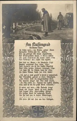 Wilhelm II Lied Am Massengrab Johannes Bujara Kat. Persoenlichkeiten