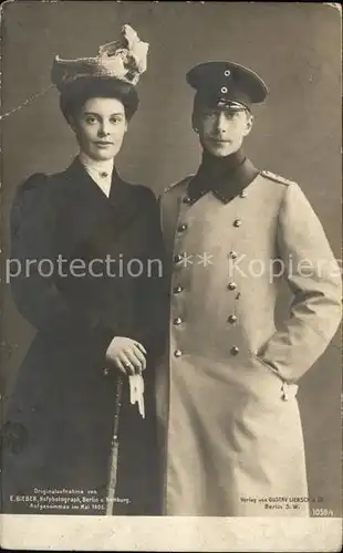Adel Preussen Kronprinzenpaar Wilhelm und Cecilie Kat. Koenigshaeuser
