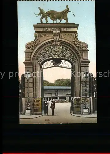 Berufe Abattoir Porte d Entree Porte Monumental Lille Schlachthof Stier Kat. Berufe