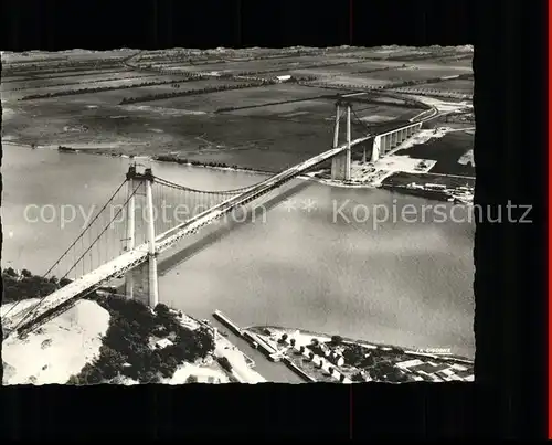 Bruecken Bauwerke Pont de Tancarville vue aerienne Kat. Bruecken