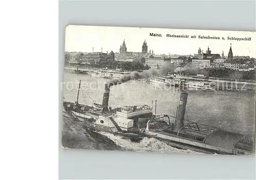 Schiffe Schleppschiff Salonboote Mainz Kat. Schiffe