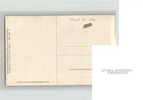 Hoffmann Heinrich Nr.17  AlpenPanorama Kat. Kuenstlerkarte