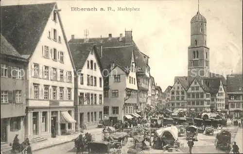 hf15766 Biberach Riss Marktplatz Kategorie. Biberach an der Riss Alte Ansichtskarten