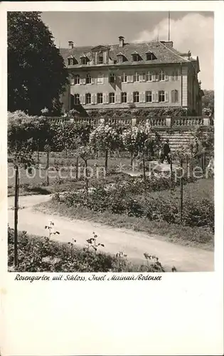 Insel Mainau Rosengarten mit Schloss Kat. Konstanz
