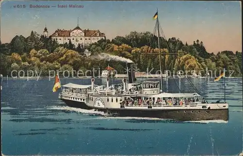 Insel Mainau Schloss Faehrschiff Kat. Konstanz