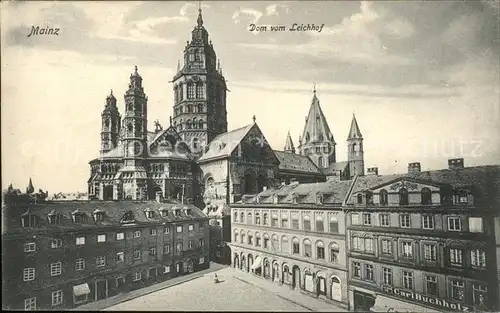 Mainz Rhein Dom vom Leichhof / Mainz Rhein /Mainz Stadtkreis