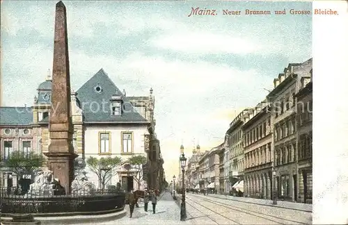 Mainz Rhein Neuer Brunnen und Grosse Bleiche / Mainz Rhein /Mainz Stadtkreis