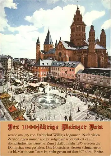 Mainz Rhein 1000jaehrige Dom Geschichte / Mainz Rhein /Mainz Stadtkreis