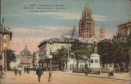 Mainz Rhein Dom Gutenbergplatz / Mainz Rhein /Mainz Stadtkreis