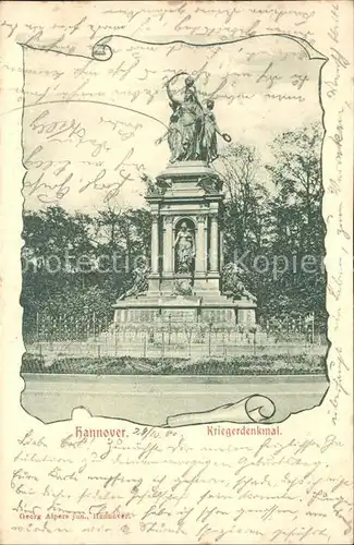 Hannover Kriegerdenkmal Kat. Hannover