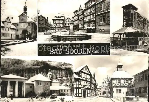 Bad Sooden Allendorf Soodener Tor Marktplatz Brunnen Fachwerkhaus Gradierwerk Kat. Bad Sooden Allendorf