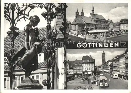 Goettingen Niedersachsen Gaenselieselbrunnen Rathaus Weenderstrasse St. Jacobi Kirche / Goettingen /Goettingen LKR