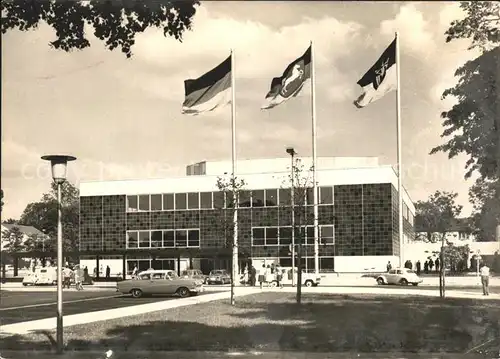 Goettingen Niedersachsen Stadthalle Universitaetsstadt Fahnen Serie Schoenes Deutschland / Goettingen /Goettingen LKR