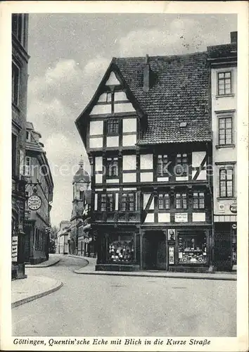 Goettingen Niedersachsen Quentinsche Ecke Kurze Strasse Kupfertiefdruck / Goettingen /Goettingen LKR