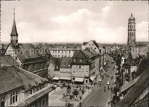 Goettingen Niedersachsen Blick auf Rathaus und Jacobikirche Gaenseliesel Brunnen / Goettingen /Goettingen LKR